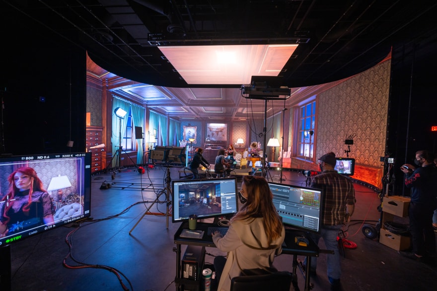 A scene from Full Sail University’s recently completed “V1” virtual production studio. (Full Sail University)