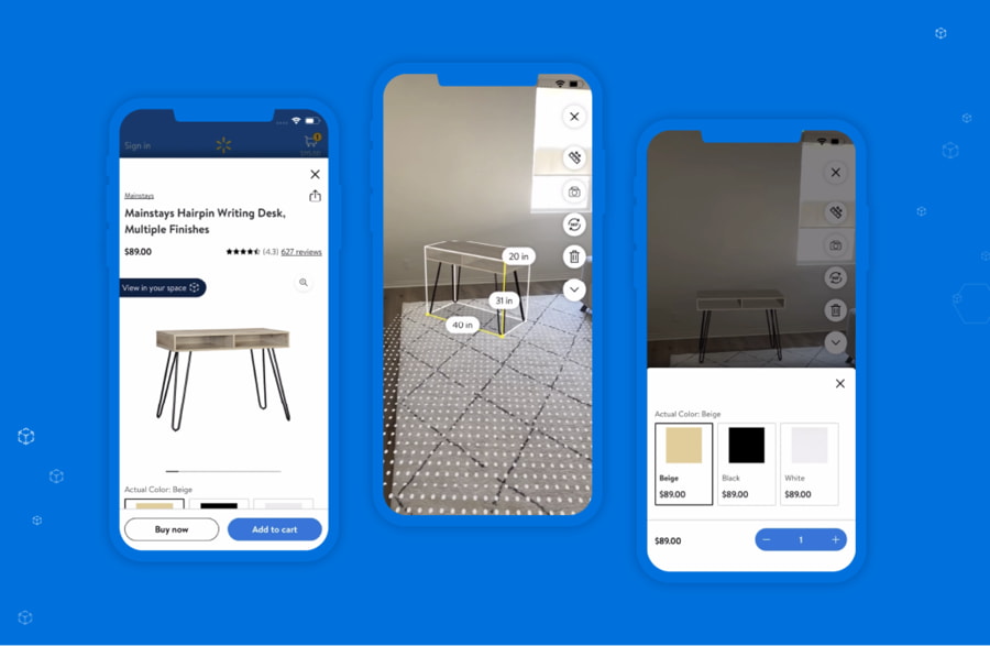 Walmart adds new features to its mobile app that puts AR shopping experiences right in customers’ pockets (Walmart).